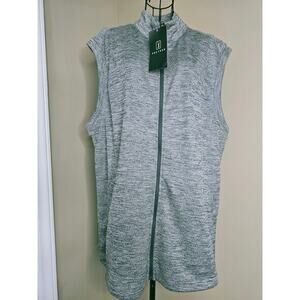 PGA Tour Men’s New Golf Vest Black Lava Heather Gray size XL Full Zip NWT Gift